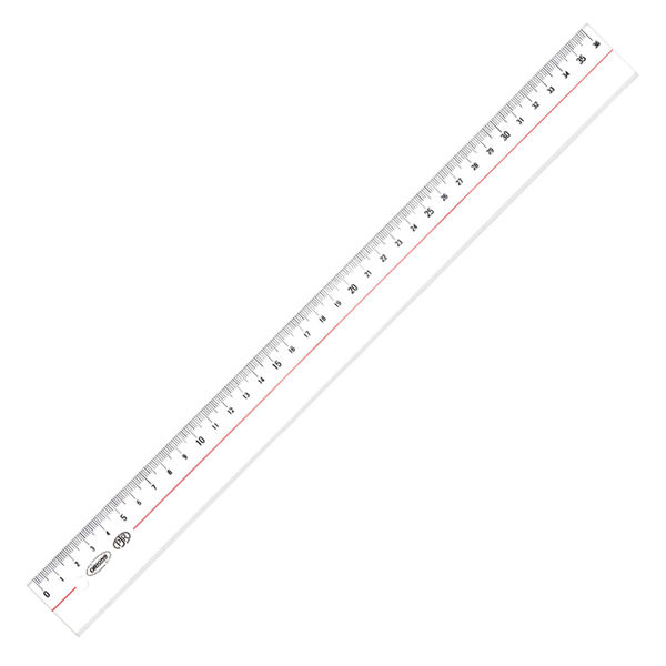 メタクリル直線定規　３６ｃｍ A-2536 10本 共栄プラスチック（直送品）