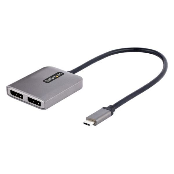 ビデオアダプター　USB Type-C DisplayPort(ディスプレイポート)×2　5K60Hz対応 映像変換アダプター（直送品）