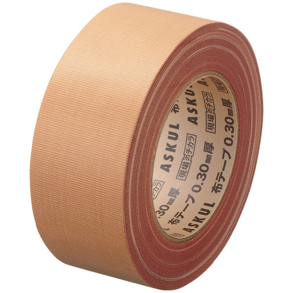 【ガムテープ】 現場のチカラ 布テープ 重梱包用ストロング 0.30mm厚 幅50mm×長さ25m アスクル 1セット（90巻入） オリジナル