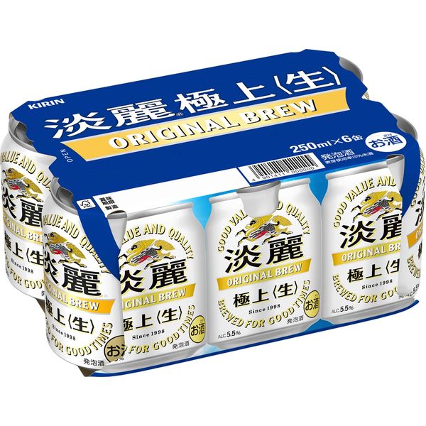 ビール類 発泡酒 淡麗 極上＜生＞ 250ml 缶 1パック （6本）