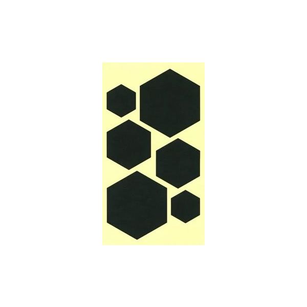 リンテックコマース ちょっと障子・ふすまシール六角形・黒SOJS062 SOJS-062 1セット(6個)（直送品）