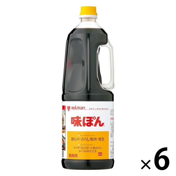 ミツカン 味ぽん（ペットボトル）1.8L 6本 業務用 大容量 特大 プロ仕様