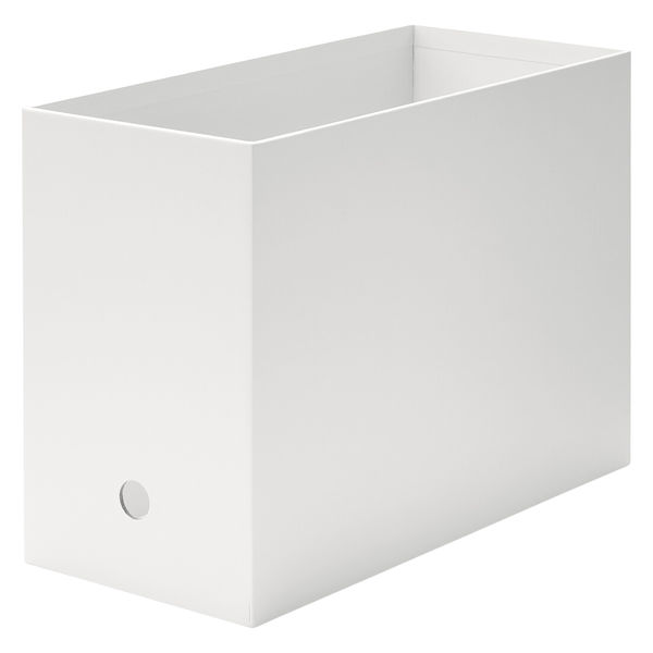 無印良品 硬質紙ファイルボックス スタンダードタイプ ワイド A4用 ホワイトグレー 約幅15×奥行32×高さ24cm 良品計画