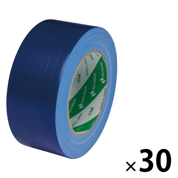 【ガムテープ】 カラー布粘着テープ No.102N 0.30mm厚 青 幅50mm×長さ25m ニチバン 1箱（30巻入）