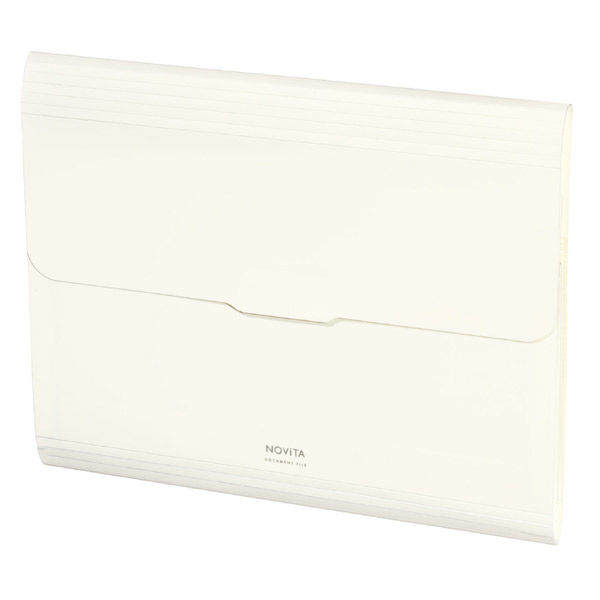 コクヨ ポケットが大きく開く書類ファイル Ａ４ １２ポケット オフホワイト フ-NV970W 1セット（2冊）（直送品）