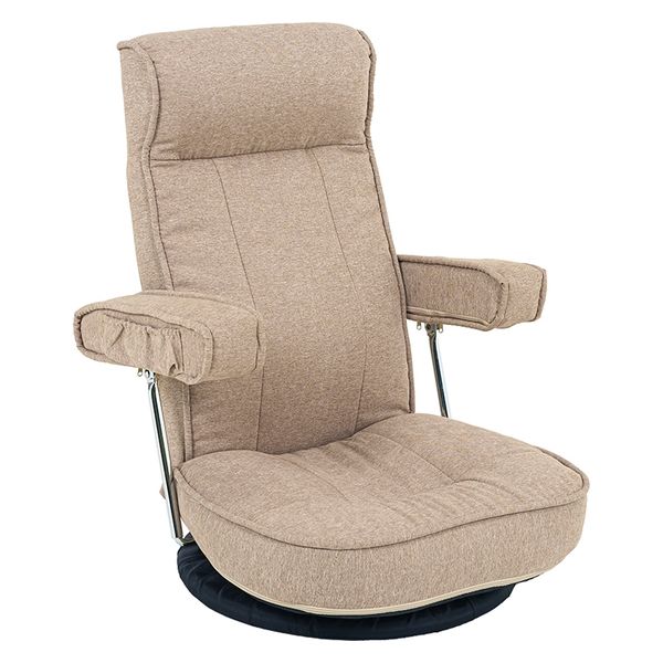 【軒先渡し】萩原 座椅子 ベージュ LZ-4081SBE 1台（直送品）