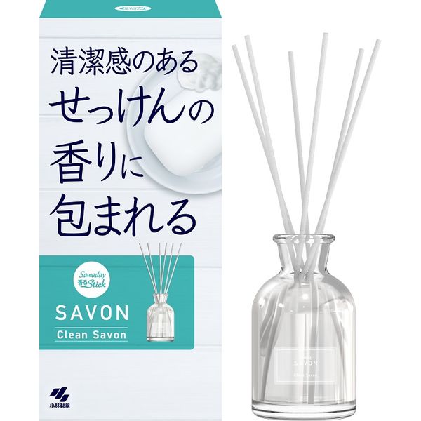 サワデー香るスティック SAVON CleanSavon 芳香剤 70ml 5個 小林製薬