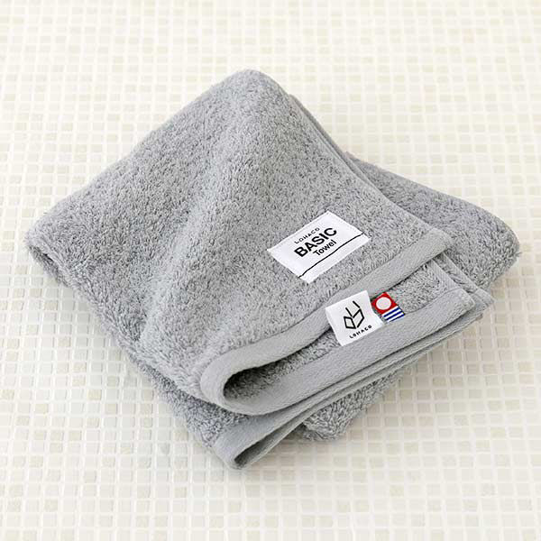 今治タオル フェイスタオル LOHACO Basic towel ストーングレー 約34×80cm 1枚  オリジナル
