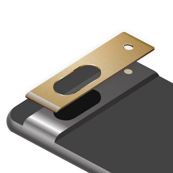 [PriQ] Google Pixel 7a カメラ保護アルミカバー「PREMIUM COVER」 ゴールド（直送品）
