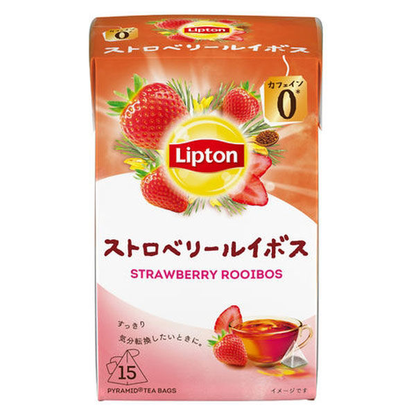 【ノンカフェイン】 リプトン ストロベリールイボス ティーバッグ 5個（15バッグ入×5）