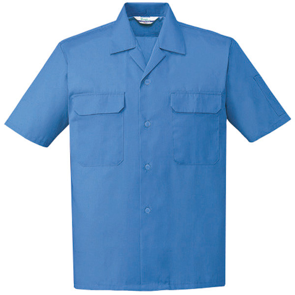 自重堂　制服百科　エコ製品制電半袖オープンシャツ　ライトブルー　Ｓ　6056（直送品）