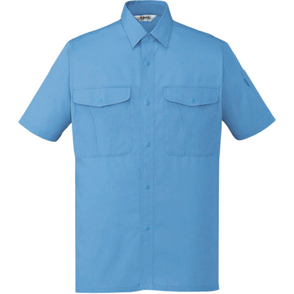 自重堂　制服百科　エコ製品制電半袖シャツ　ブルー　ＬＬ　44314（直送品）