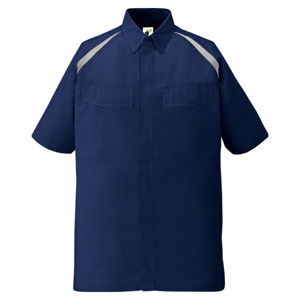 自重堂　制服百科　エコ製品制電半袖シャツ　ネービー　ＳＳ　85114（直送品）