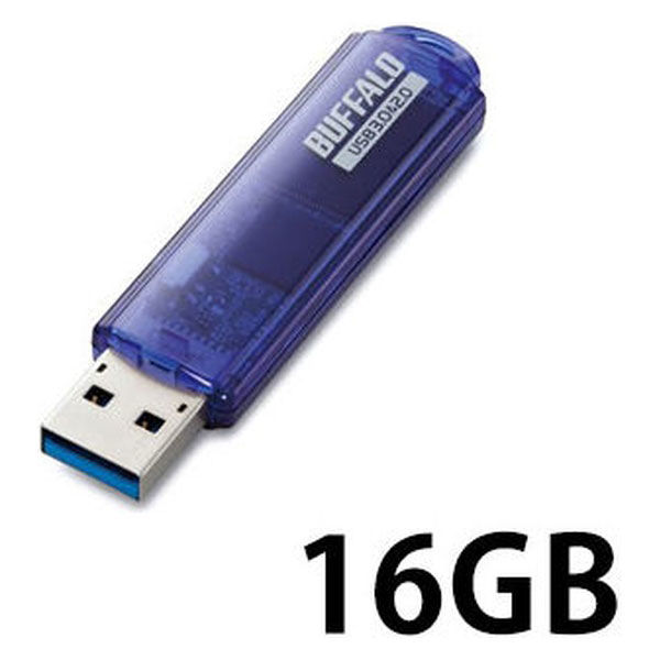 バッファロー ＵＳＢ３．０対応　ＵＳＢメモリー　スタンダードモデ RUF3-C16GA-BL 1台