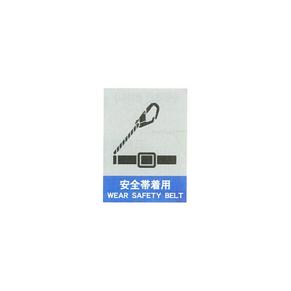 加藤商店 絵文字安全ステッカー 安全帯着用 220×165 PCS-016 1セット（10枚）（直送品）