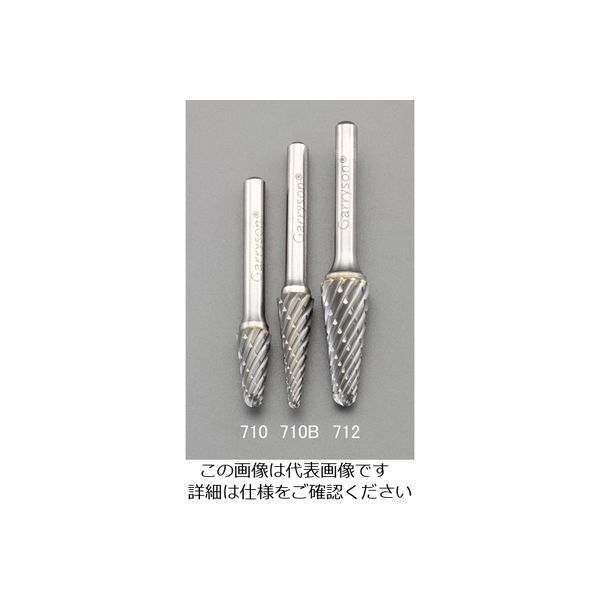 エスコ [快削]12x30mm/6mm軸 超硬カッター(鉄・鋳物用) EA819JC-712 1セット(2本)（直送品）