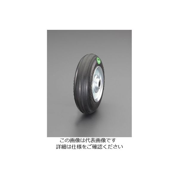 エスコ 200x50mm 車輪(ソフトラバータイヤ/スチールリム) EA986MG-13 1個（直送品）