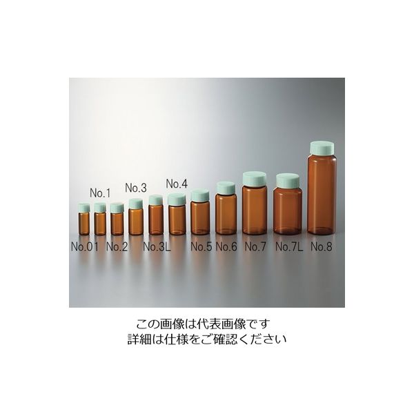 マルエム CCスクリュー管 褐色 グリーンキャップ 4mL No.1 1箱（100個） 3-4949-02（直送品）