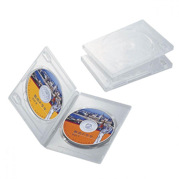エレコム（ELECOM） DVDトールケース 両面収納 3枚パック クリア CCD-DVD04CR 1個（直送品）