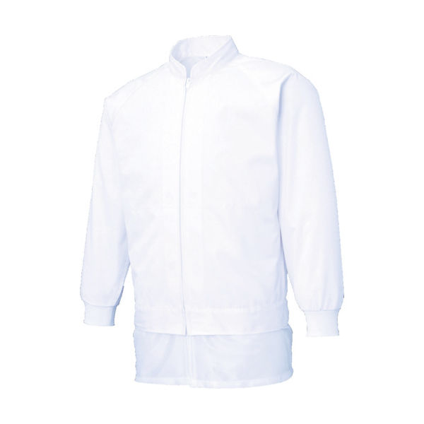 サンエス 男女共用混入だいきらい長袖ジャケット L ホワイト FX70971R-L-C11 1着 795-5324（直送品）