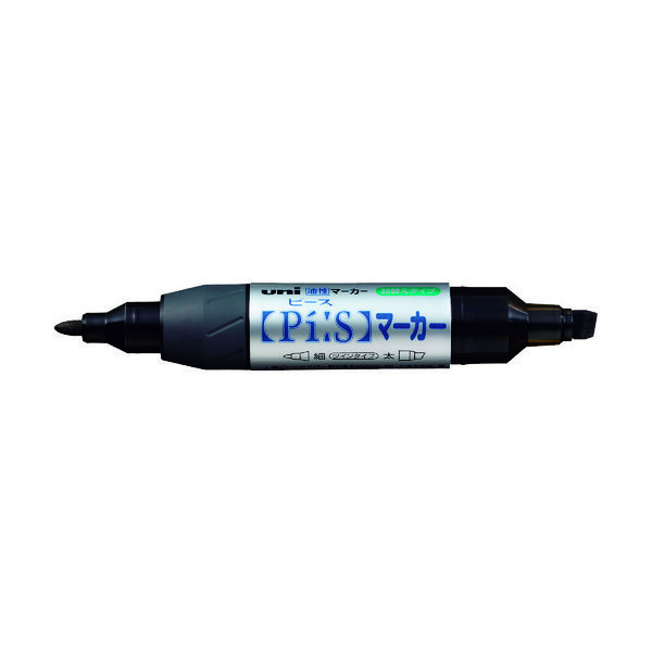 三菱鉛筆 uni 油性ツインマーカー細字丸芯太字角芯 黒 PA152TR.24 1本 792-3937（直送品）