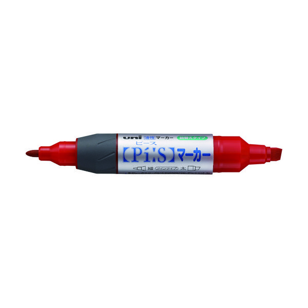 三菱鉛筆 uni 油性ツインマーカー細字丸芯太字角芯 赤 PA152TR.15 1本 792-3929（直送品）