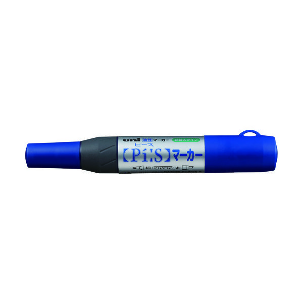 三菱鉛筆 uni 油性ツインマーカー細字丸芯太字角芯 青 PA152TR.33 1本 792-3945（直送品）