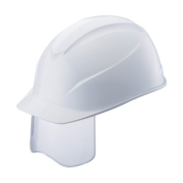 谷沢製作所 タニザワ エアライトS搭載ヘルメット(アメリカンタイプ・溝付・シールド付) 帽体色:白 0123J-SH-W1-J 1個 354-6955（直送品）
