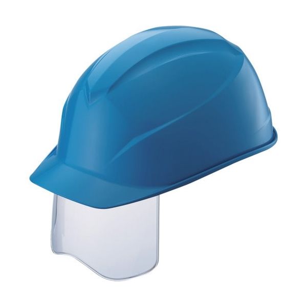 谷沢製作所 タニザワ エアライトS搭載ヘルメット(アメリカンタイプ・溝付・シールド付) 帽体色:ブルー 0123J-SH-B1-J 1個（直送品）
