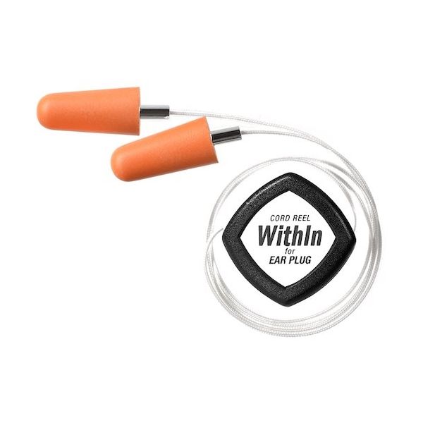 川本産業 ケー エクセレント リール式耳栓収納具 ウィズイン WIー02R(両耳用) WI-02R 1個 439-0585（直送品）