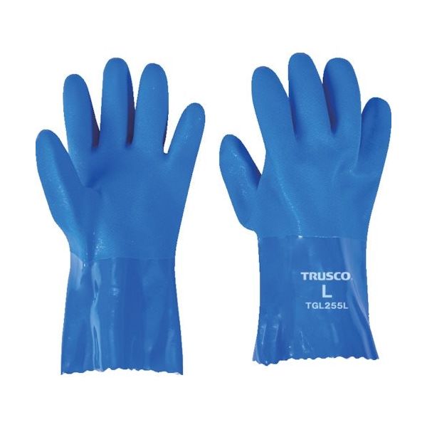 トラスコ中山 TRUSCO 耐油ビニール手袋1.2mm厚 Lサイズ 1双入 TGL255L 1双 362-3062（直送品）