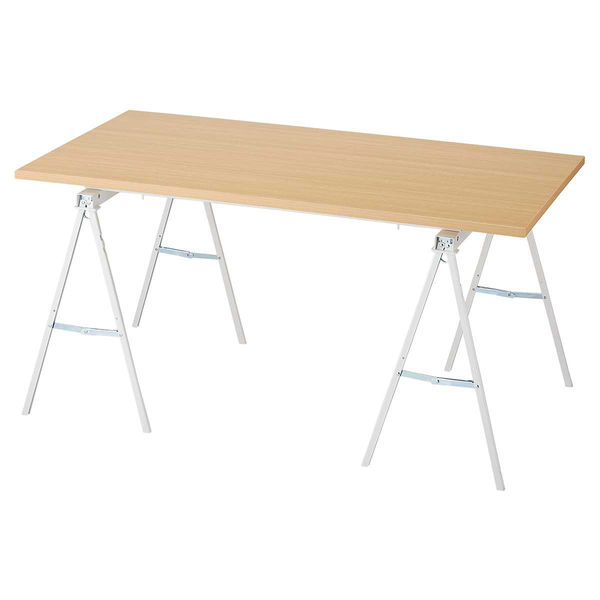 ストア・エキスプレス マルシェ簡易テーブル 天板エクリュ ホワイト脚　W150cm 2352-516 1台（直送品）