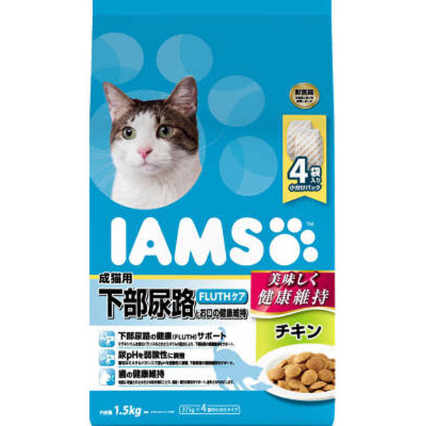 マースジャパン アイムス　成猫用　下部尿路とお口の健康維持　チキン１．５ｋｇ 4902397841876 1ケース（6個入り）（直送品）