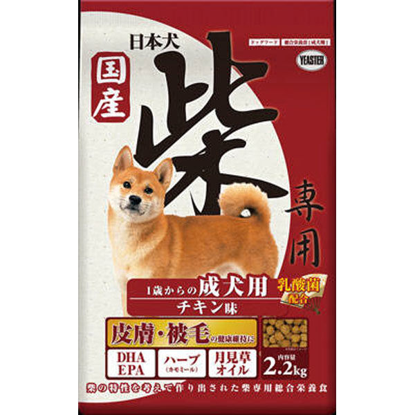 イースター（株） 日本犬　柴専用　成犬用　チキン味２．２ｋｇ 4970768113716 1ケース（4個入り）（直送品）