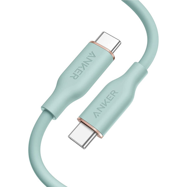 Anker PowerLine III Flow USB-C & USB-C ケーブル(0.9m ミントグリーン) A8552061（直送品）