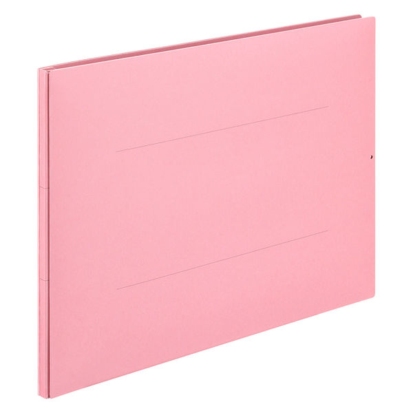 アスクル 背幅伸縮ファイル 紙製（コクヨ製造）A3ヨコ ピンク 50冊  オリジナル