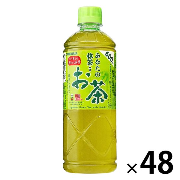 日本サンガリア あなたの抹茶入りお茶 600ml 1セット（48本）