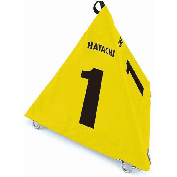HATACHI(ハタチ) グランドゴルフ ホール表示板 BIGさんかく表示板 3 イエロー BH4210 1個（直送品）