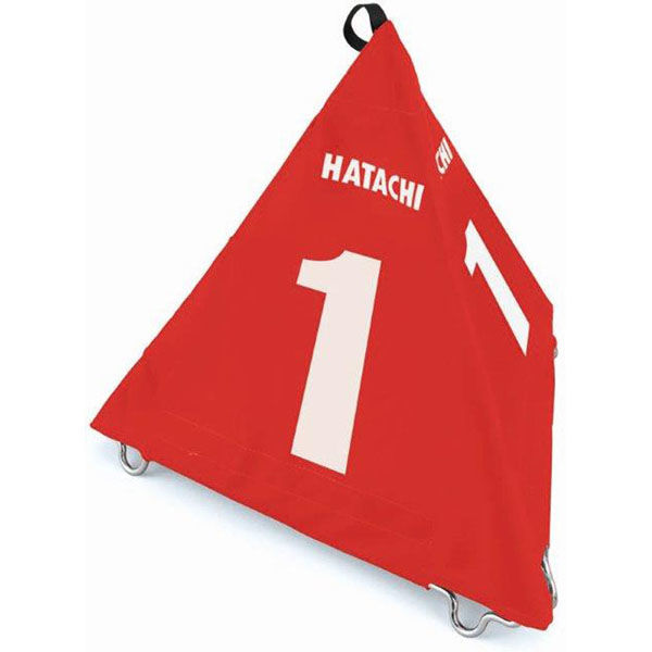 HATACHI(ハタチ) グランドゴルフ ホール表示板 BIGさんかく表示板 2 レッド BH4210 1個（直送品）