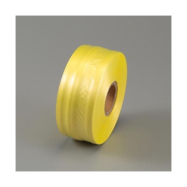 エスコ 500m PEテープ(非粘着/黄) EA628PR-44 1セット(10個)（直送品）