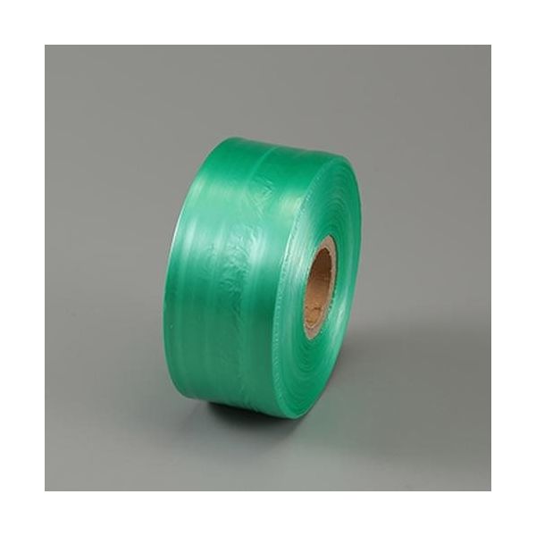 エスコ 500m PEテープ(非粘着/緑) EA628PR-45 1セット(10個)（直送品）