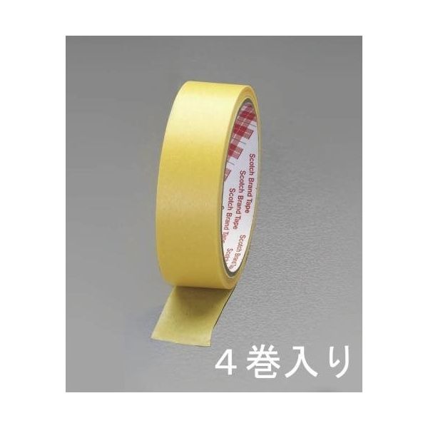 エスコ 30mmx18m マスキングテープ(塗装用 4巻) EA943MB-30 1セット(40巻:4巻×10パック)（直送品）