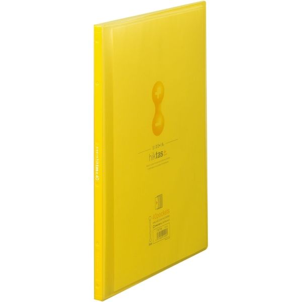 キングジム クリアーファイル　サイドインヒクタス透明　A4 タテ型　黄 7187TWキイ 1冊