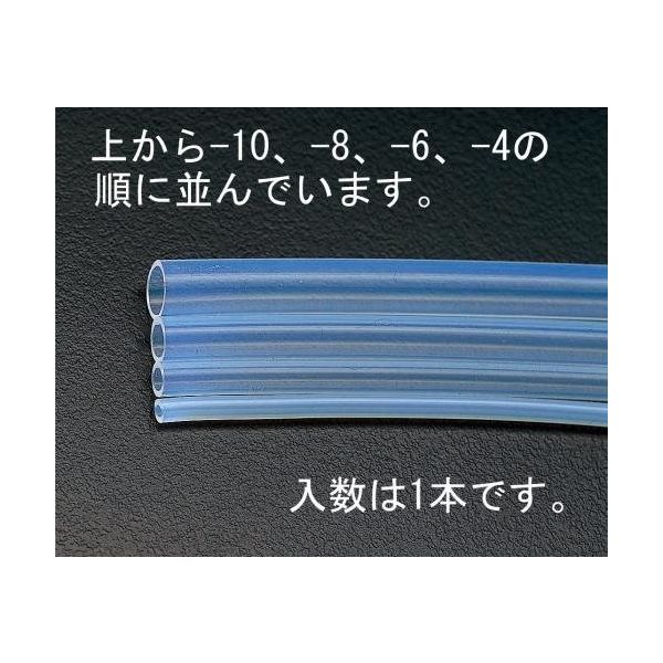 エスコ 8.0/ 10mmx 2m フッ素樹脂チューブ(FEP) EA125F-10A 1セット(2巻)（直送品）