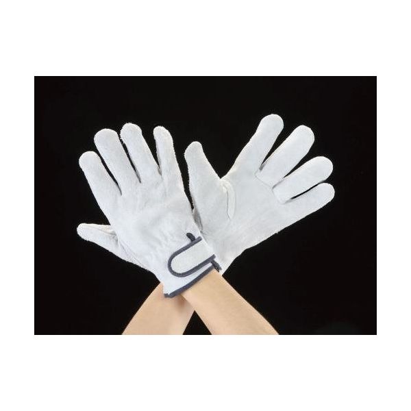 エスコ [LL] 手袋(牛床革) EA353BE-93 1セット(5双)（直送品）