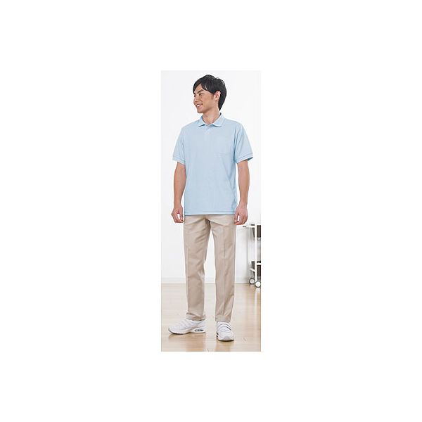 AITOZ（アイトス） ポロシャツ（男女兼用） サックス SS AZ7615-007　1セット（5枚）