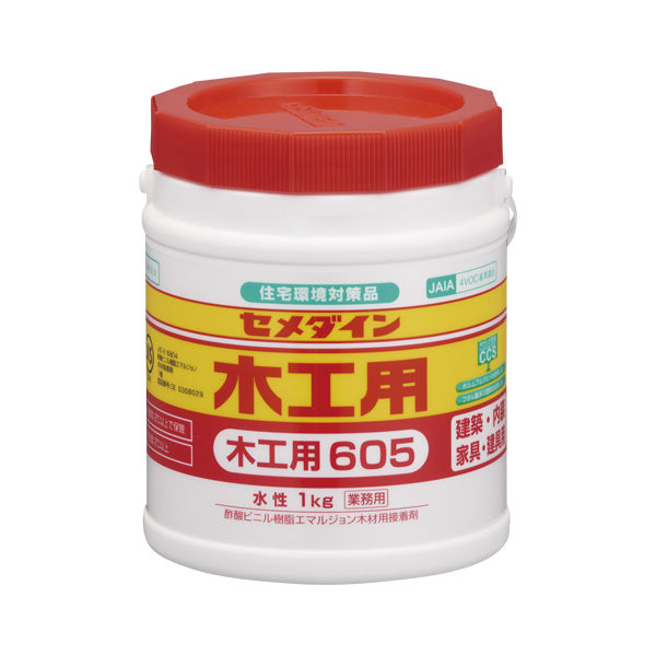 セメダイン 木工用接着剤６０５　ポリ１ｋｇ【業】 AE-194 1缶