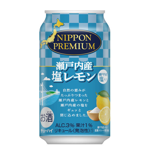 合同酒精 NIPPON PREMIUM 瀬戸内産塩レモンのチューハイ 350ml×24 964027 1ケース（直送品）