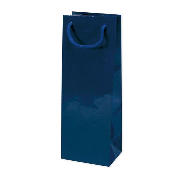 ササガワ 手提げ袋スリム１３０×９０×３６０紺１０ 50-6932 1包（直送品）