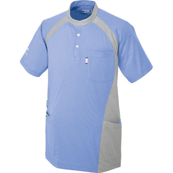 明石スクールユニフォームカンパニー ニットシャツ リラ杢×グレー杢 EL UZL3203-11-EL 1枚（直送品）